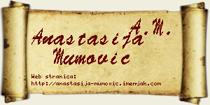 Anastasija Mumović vizit kartica